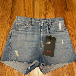 Levi’s rib cage denim shorts